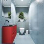 Mondiaz ADA Toiletmeubel 80x30x50cm met 0 kraangaten 2 lades fire mat Wastafel Lex links Solid Surface Zwart FK75342245 - Thumbnail 4