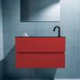 Mondiaz ADA Toiletmeubel 80x30x50cm met 1 kraangaten 2 lades fire mat Wastafel Lex rechts Solid Surface Zwart FK75342246 - Thumbnail 4