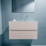 Mondiaz ADA Toiletmeubel 80x30x50cm met 0 kraangaten 2 lades linen mat Wastafel Lex rechts Solid Surface Wit FK75341928 - Thumbnail 4