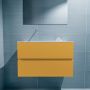 Mondiaz ADA Toiletmeubel 80x30x50cm met 0 kraangaten 2 lades ocher mat Wastafel Lex links Solid Surface Wit FK75341868 - Thumbnail 4