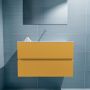 Mondiaz ADA Toiletmeubel 80x30x50cm met 0 kraangaten 2 lades ocher mat Wastafel Lex midden Solid Surface Wit FK75341866 - Thumbnail 4