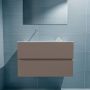 Mondiaz ADA Toiletmeubel 80x30x50cm met 0 kraangaten 2 lades smoke mat Wastafel Lex links Solid Surface Wit FK75341810 - Thumbnail 3