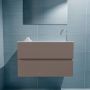 Mondiaz ADA Toiletmeubel 80x30x50cm met 1 kraangaten 2 lades smoke mat Wastafel Lex rechts Solid Surface Wit FK75341811 - Thumbnail 4