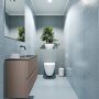 Mondiaz ADA Toiletmeubel 80x30x50cm met 0 kraangaten 2 lades smoke mat Wastafel Lex rechts Solid Surface Zwart FK75342160 - Thumbnail 4