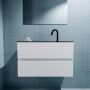 Mondiaz ADA Toiletmeubel 80x30x50cm met 1 kraangaten 2 lades talc mat Wastafel Lex midden Solid Surface Zwart FK75342068 - Thumbnail 4