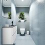 Mondiaz ADA Toiletmeubel 80x30x50cm met 1 kraangaten 2 lades talc mat Wastafel Lex midden Solid Surface Zwart FK75342068 - Thumbnail 5