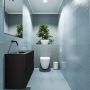 Mondiaz ADA Toiletmeubel 80x30x50cm met 0 kraangaten 2 lades urban mat Wastafel Lex links Solid Surface Zwart FK75342100 - Thumbnail 4