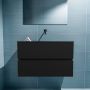 Mondiaz ADA Toiletmeubel 80x30x50cm met 0 kraangaten 2 lades urban mat Wastafel Lex midden Solid Surface Zwart FK75342098 - Thumbnail 4