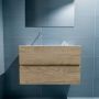 Mondiaz ADA Toiletmeubel 80x30x50cm met 0 kraangaten 2 lades washed oak mat Wastafel Lex links Solid Surface Wit FK75341984 - Thumbnail 4