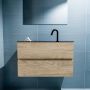 Mondiaz ADA Toiletmeubel 80x30x50cm met 1 kraangaten 2 lades washed oak mat Wastafel Lex midden Solid Surface Zwart FK75342329 - Thumbnail 4