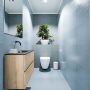 Mondiaz ADA Toiletmeubel 80x30x50cm 0 kraangaten 2 lades washed oak mat wasbak midden Solid surface Zwart FK75342330 - Thumbnail 4