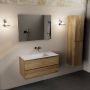 Mondiaz Aivy badmeubelset 100x45x50cm 0 kraangaten 1 wasbak talc Solid surface Midden 2 lades Zonder spiegel Melamine Chai AIVY80101 - Thumbnail 5