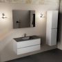 Mondiaz AIVY 100cm badmeubel Talc wastafel Urban solid surface midden 1 kraangat met spiegel (AI-351321URBAN-SI AI-M100TAMI AI-S100X70) - Thumbnail 4