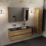 Mondiaz Aivy badmeubelset 120x45x50cm 0 kraangaten 2 wasbakken urban Solid surface Links en rechts 2 lades Met spiegelkast Melamine Chai AIVY80413 - Thumbnail 4