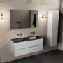 Mondiaz AIVY 120cm badmeubel Talc wastafel Urban solid surface dubbel zonder kraangat met spiegel (AI-351651URBAN-NO AI-M120TADU AI-S120X73) - Thumbnail 4