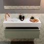 Mondiaz ANDOR Toiletmeubel 100x30x30cm met 1 kraangaten 1 lades army mat Wastafel Lex links Solid Surface Wit FK75343236 - Thumbnail 4
