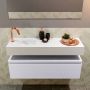 Mondiaz ANDOR Toiletmeubel 100x30x30cm met 1 kraangaten 1 lades cale mat Wastafel Lex links Solid Surface Wit FK75343352 - Thumbnail 4