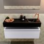 Mondiaz ANDOR Toiletmeubel 100x30x30cm met 1 kraangaten 1 lades cale mat Wastafel Lex rechts Solid Surface Zwart FK75343702 - Thumbnail 4
