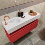 Mondiaz ANDOR Toiletmeubel 100x30x30cm met 1 kraangaten 1 lades fire mat Wastafel Lex links Solid Surface Wit FK75343294 - Thumbnail 3