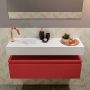 Mondiaz ANDOR Toiletmeubel 100x30x30cm met 1 kraangaten 1 lades fire mat Wastafel Lex links Solid Surface Wit FK75343294 - Thumbnail 4