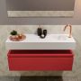 Mondiaz ANDOR Toiletmeubel 100x30x30cm met 1 kraangaten 1 lades fire mat Wastafel Lex rechts Solid Surface Wit FK75343296 - Thumbnail 4
