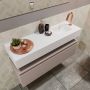 Mondiaz ANDOR Toiletmeubel 100x30x30cm met 1 kraangaten 1 lades smoke mat Wastafel Lex rechts Solid Surface Wit FK75343209 - Thumbnail 3