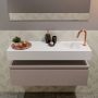 Mondiaz ANDOR Toiletmeubel 100x30x30cm met 1 kraangaten 1 lades smoke mat Wastafel Lex rechts Solid Surface Wit FK75343209 - Thumbnail 4