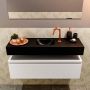 Mondiaz ANDOR Toiletmeubel 100x30x30cm met 1 kraangaten 1 lades talc mat Wastafel Lex midden Solid Surface Zwart FK75343466 - Thumbnail 5