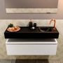 Mondiaz ANDOR Toiletmeubel 100x30x30cm met 1 kraangaten 1 lades talc mat Wastafel Lex rechts Solid Surface Zwart FK75343470 - Thumbnail 4