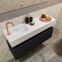 Mondiaz ANDOR Toiletmeubel 100x30x30cm met 1 kraangaten 1 lades urban mat Wastafel Lex links Solid Surface Wit FK75343149 - Thumbnail 3