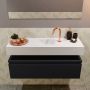 Mondiaz ANDOR Toiletmeubel 100x30x30cm met 1 kraangaten 1 lades urban mat Wastafel Lex midden Solid Surface Wit FK75343147 - Thumbnail 4