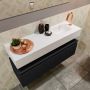 Mondiaz ANDOR Toiletmeubel 100x30x30cm met 1 kraangaten 1 lades urban mat Wastafel Lex rechts Solid Surface Wit FK75343151 - Thumbnail 3