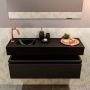 Mondiaz ANDOR Toiletmeubel 100x30x30cm met 1 kraangaten 1 lades urban mat Wastafel Lex links Solid Surface Zwart FK75343497 - Thumbnail 3