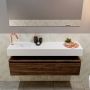 Mondiaz ANDOR Toiletmeubel 120x30x30cm met 1 kraangaten 1 lades dark brown mat Wastafel Lex links Solid Surface Wit FK75343416 - Thumbnail 4