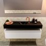 Mondiaz ANDOR Toiletmeubel 120x30x30cm met 1 kraangaten 1 lades talc mat Wastafel Lex midden Solid Surface Zwart FK75343472 - Thumbnail 4