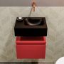 Mondiaz ANDOR Toiletmeubel 40x30x30cm met 0 kraangaten 1 lades fire mat Wastafel Lex rechts Solid Surface Zwart FK75343627 - Thumbnail 4