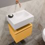 Mondiaz ANDOR Toiletmeubel 40x30x30cm met 0 kraangaten 1 lades ocher mat Wastafel Lex rechts Solid Surface Wit FK75343250 - Thumbnail 3