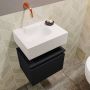 Mondiaz ANDOR Toiletmeubel 40x30x30cm met 0 kraangaten 1 lades urban mat Wastafel Lex links Solid Surface Wit FK75343132 - Thumbnail 3