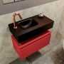 Mondiaz ANDOR Toiletmeubel 60x30x30cm met 1 kraangaten 1 lades fire mat Wastafel Lex links Solid Surface Zwart FK75343630 - Thumbnail 3