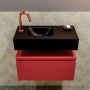 Mondiaz ANDOR Toiletmeubel 60x30x30cm met 1 kraangaten 1 lades fire mat Wastafel Lex links Solid Surface Zwart FK75343630 - Thumbnail 4