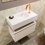 Mondiaz ANDOR Toiletmeubel 60x30x30cm met 1 kraangaten 1 lades linen mat Wastafel Lex midden Solid Surface Wit FK75343309 - Thumbnail 3