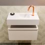 Mondiaz ANDOR Toiletmeubel 60x30x30cm met 1 kraangaten 1 lades linen mat Wastafel Lex midden Solid Surface Wit FK75343309 - Thumbnail 4