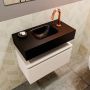 Mondiaz ANDOR Toiletmeubel 60x30x30cm met 1 kraangaten 1 lades linen mat Wastafel Lex midden Solid Surface Zwart FK75343657 - Thumbnail 3