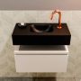 Mondiaz ANDOR Toiletmeubel 60x30x30cm met 1 kraangaten 1 lades linen mat Wastafel Lex midden Solid Surface Zwart FK75343657 - Thumbnail 4