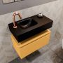 Mondiaz ANDOR Toiletmeubel 60x30x30cm met 1 kraangaten 1 lades ocher mat Wastafel Lex links Solid Surface Zwart FK75343601 - Thumbnail 3