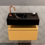 Mondiaz ANDOR Toiletmeubel 60x30x30cm met 1 kraangaten 1 lades ocher mat Wastafel Lex links Solid Surface Zwart FK75343601 - Thumbnail 4