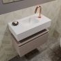 Mondiaz ANDOR Toiletmeubel 60x30x30cm met 1 kraangaten 1 lades smoke mat Wastafel Lex midden Solid Surface Wit FK75343193 - Thumbnail 3