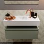 Mondiaz ANDOR Toiletmeubel 80x30x30cm met 1 kraangaten 1 lades army mat Wastafel Lex midden Solid Surface Wit FK75343228 - Thumbnail 4