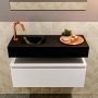 Mondiaz ANDOR Toiletmeubel 80x30x30cm met 1 kraangaten 1 lades talc mat Wastafel Lex links Solid Surface Zwart FK75343462 - Thumbnail 4