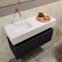 Mondiaz ANDOR Toiletmeubel 80x30x30cm met 0 kraangaten 1 lades urban mat Wastafel Lex links Solid Surface Wit FK75343144 - Thumbnail 3